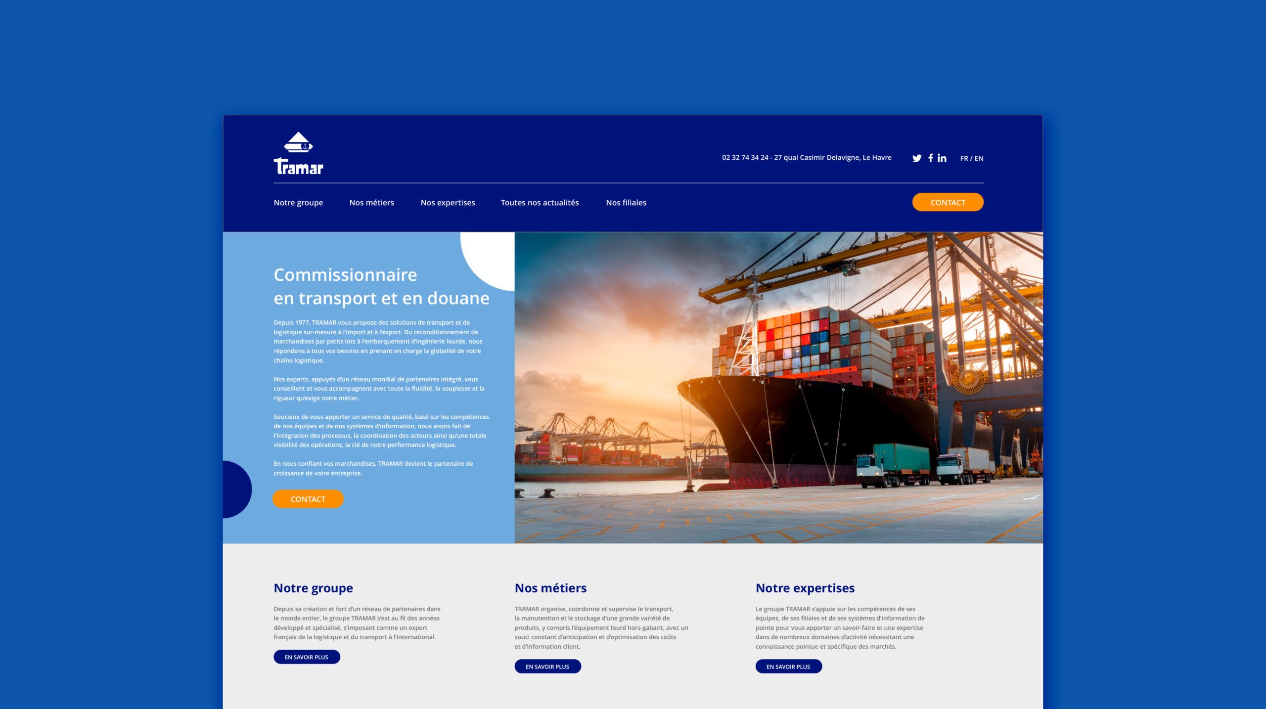 Refonte site vitrine Tramar