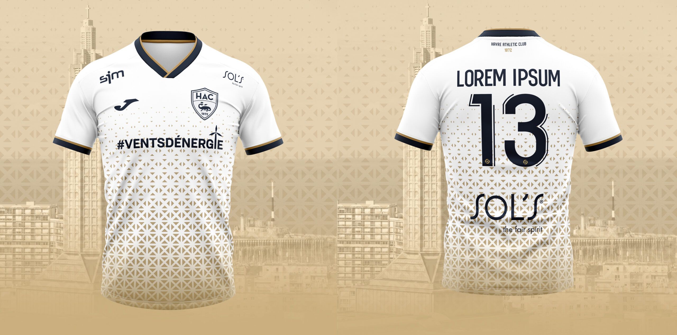 Design des maillots HAC FOOTBALL