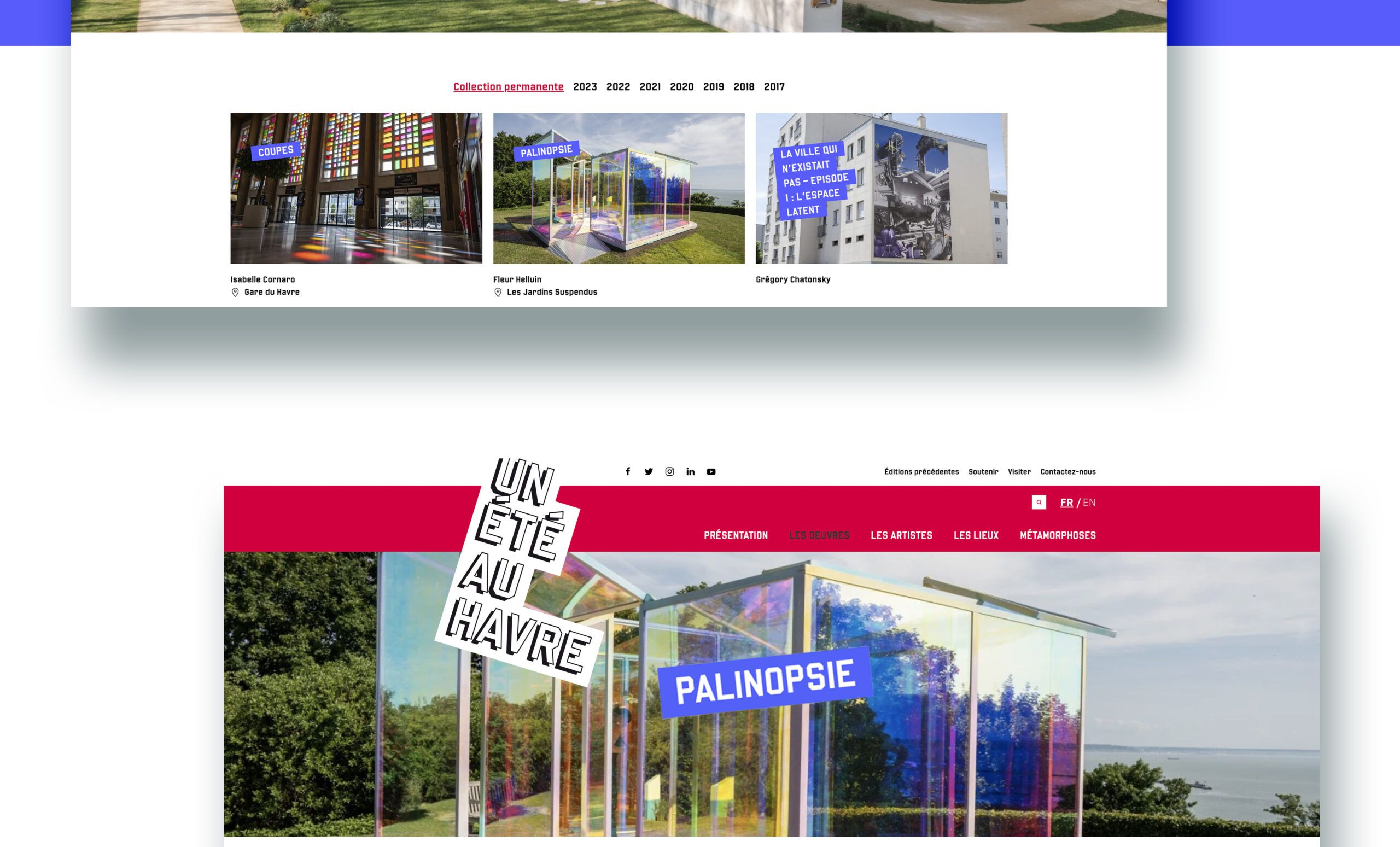 Refonte du site internet Un Été Au Havre