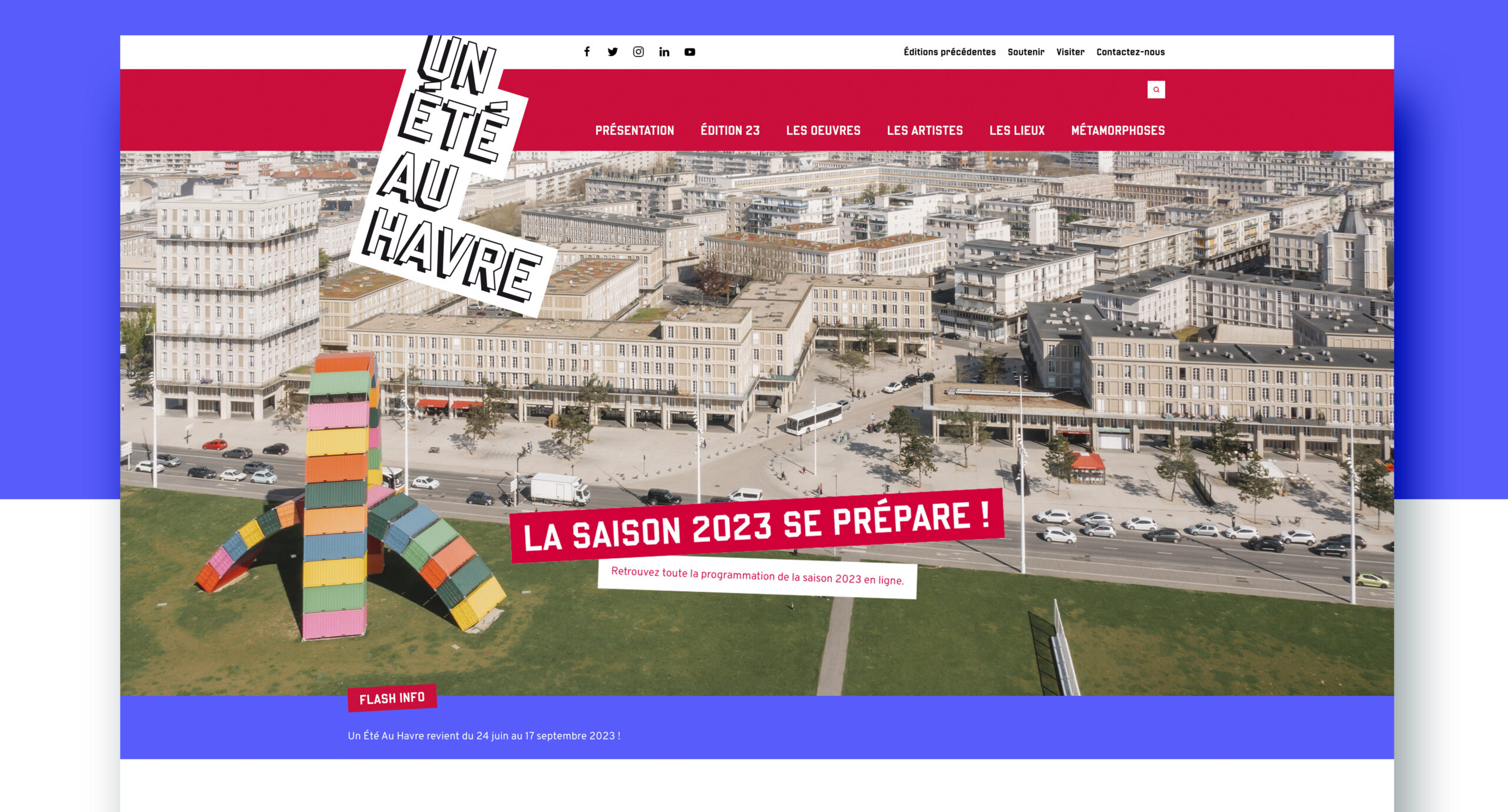 Refonte du site internet Un Été Au Havre