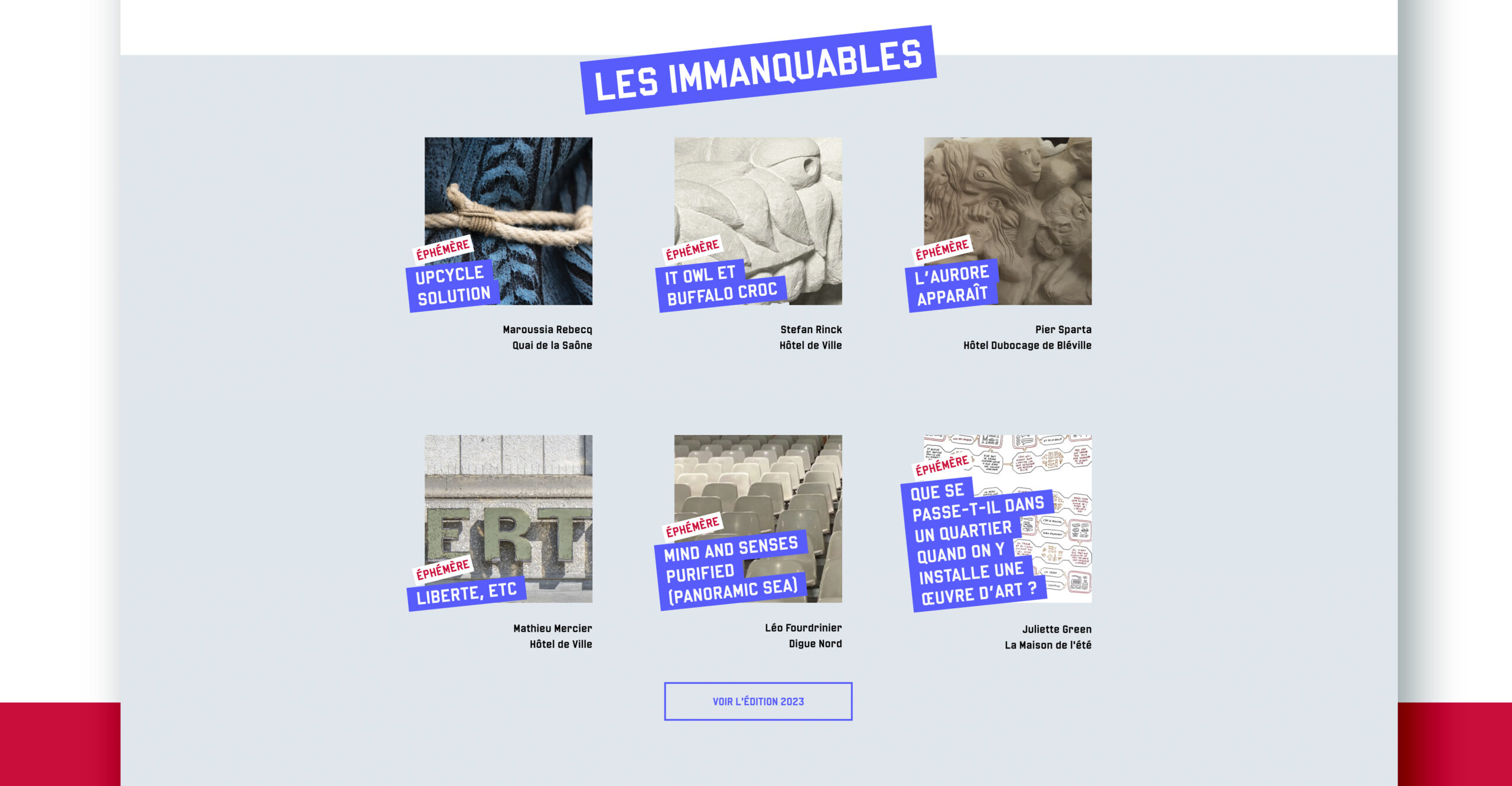 Refonte du site internet Un Été Au Havre